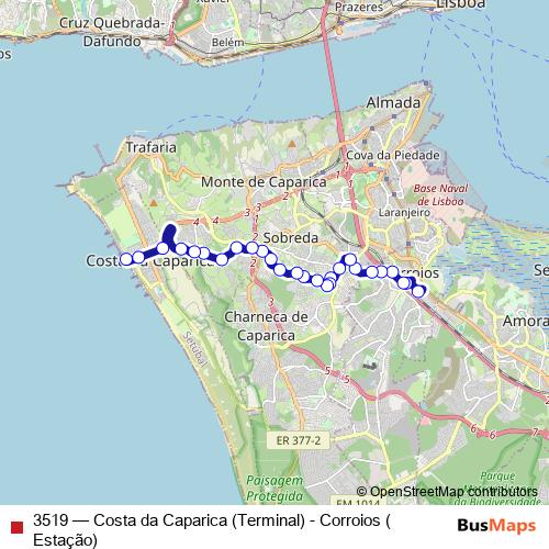 3519 bus Line Map