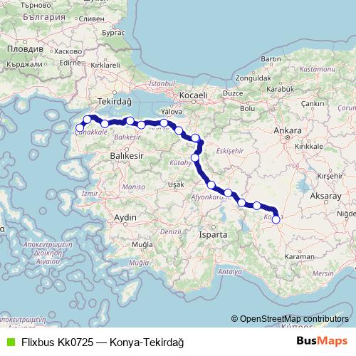 Flixbus Kk0725 bus Line Map