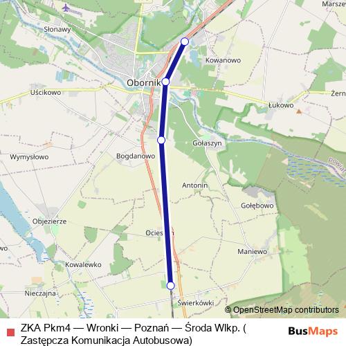 ZKA Pkm4 bus Line Map