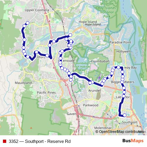 3352 bus Line Map