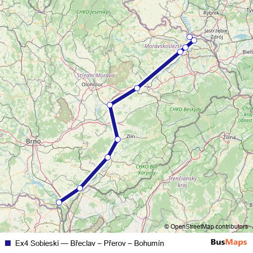 Ex4 Sobieski rail Line Map