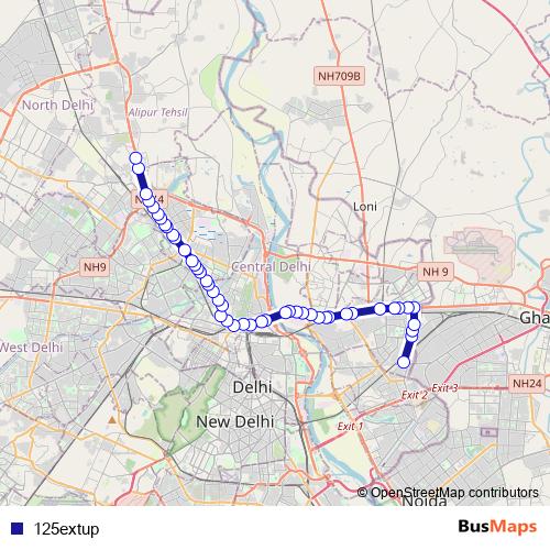 125extup bus Line Map
