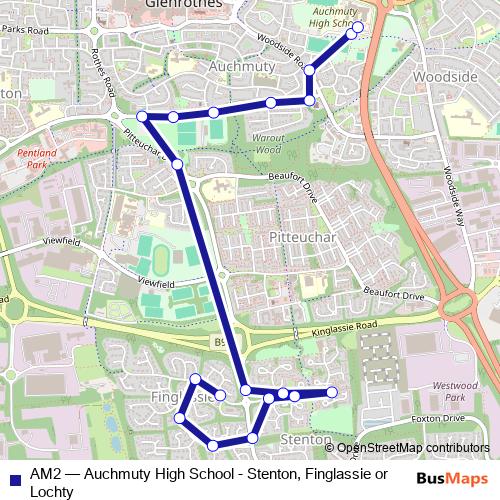 AM2 bus Line Map
