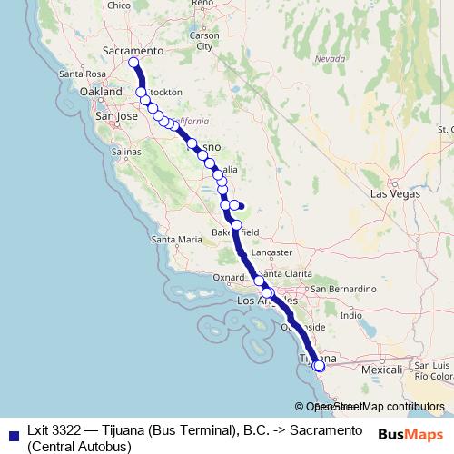 Lxit 3322 bus Line Map