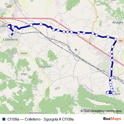 Cf109a bus Line Map
