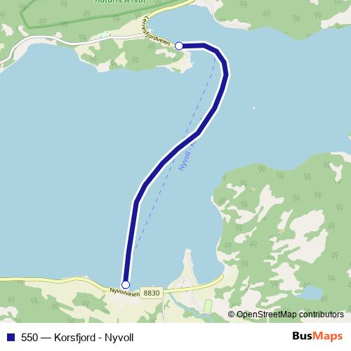 550 ferry Line Map