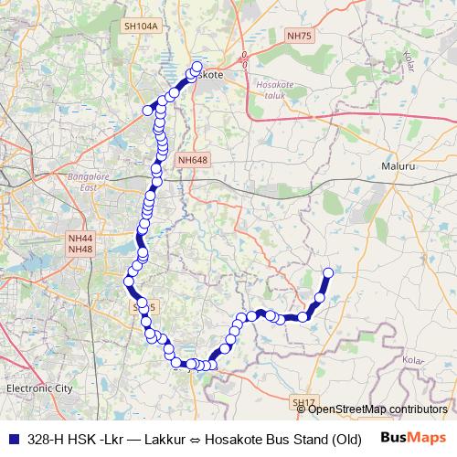 328-H HSK -Lkr bus Line Map