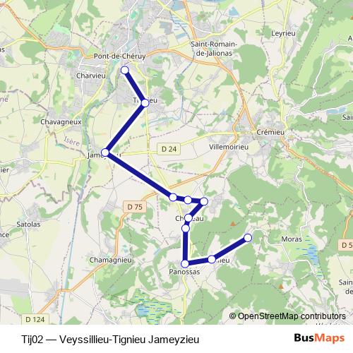 Tij02 bus Line Map