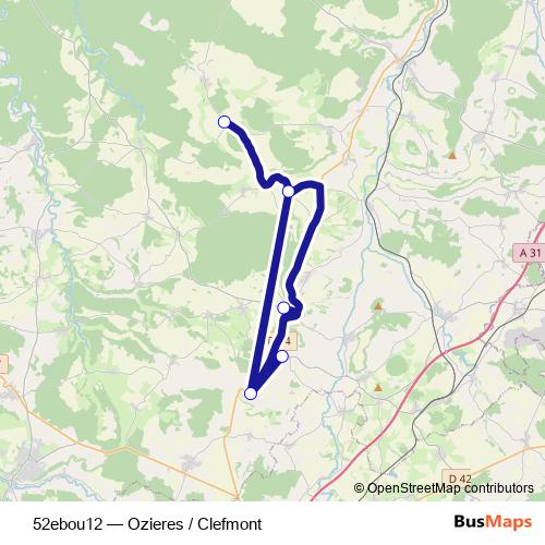 52ebou12 bus Line Map