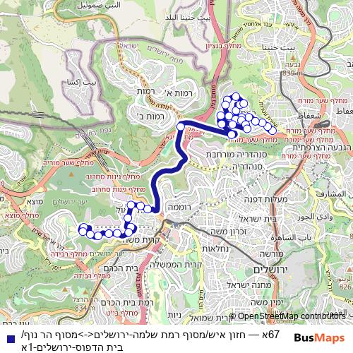67א bus Line Map