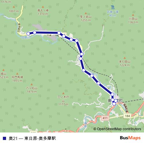 奥21 bus Line Map