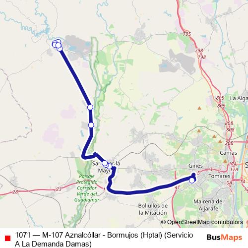 1071 bus Line Map
