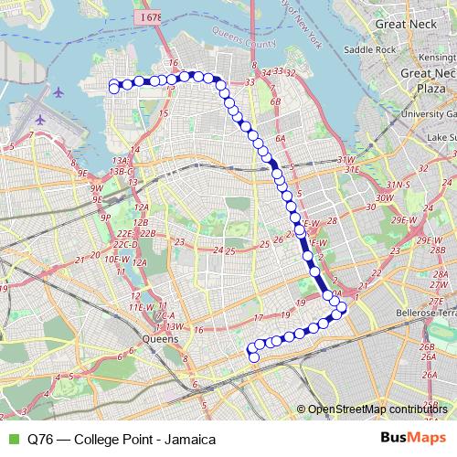 Bus Q76 Stops & Times in Queens