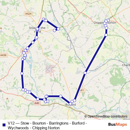 V12 bus Line Map