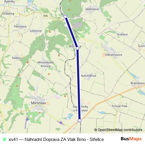 xs41 bus Line Map
