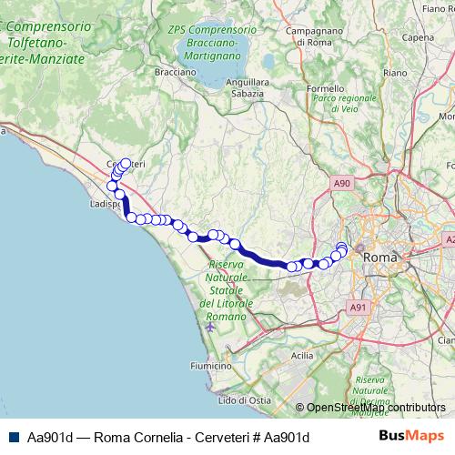 Aa901d bus Line Map