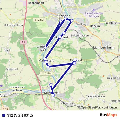 312 (VGN 8312) bus Line Map