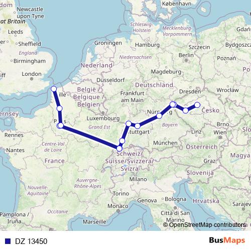 DZ 13450 rail Line Map