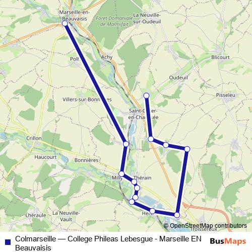 Colmarseille bus Line Map