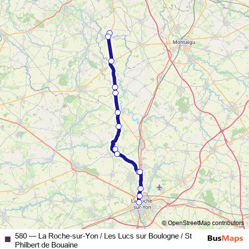 580 bus Line Map