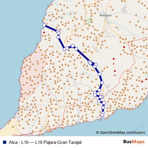 Alsa - L18 bus Line Map