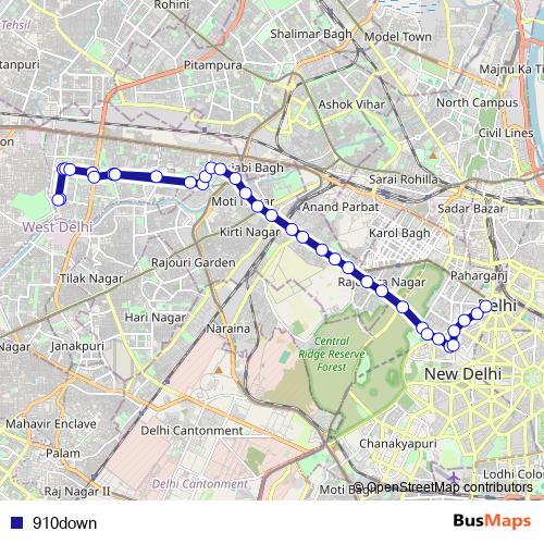 910down bus Line Map