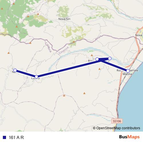 161 A R bus Line Map