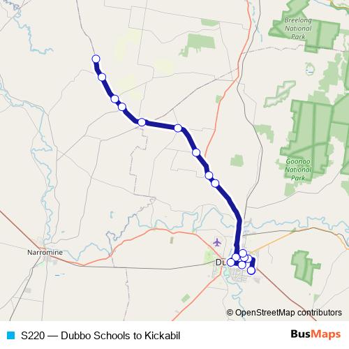 S220 bus Line Map