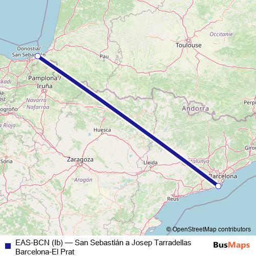 EAS-BCN (Ib) air Line Map