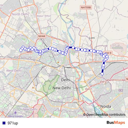 971up bus Line Map