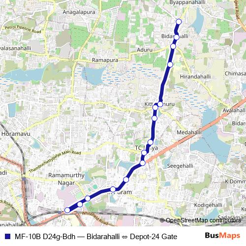 MF-10B D24g-Bdh bus Line Map