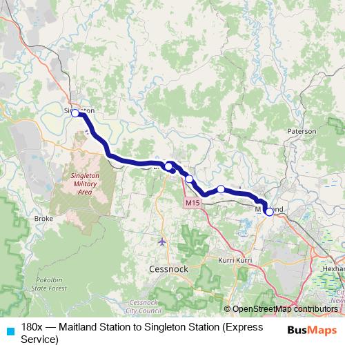 180x bus Line Map