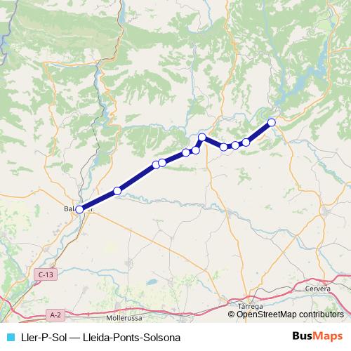Ller-P-Sol bus Line Map