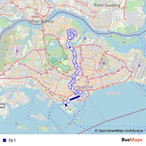 Nr1 bus Line Map