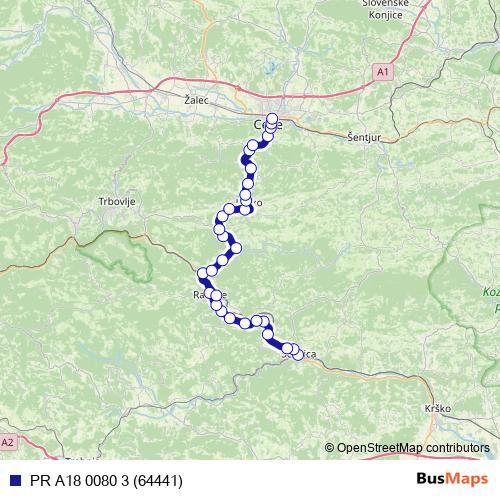 PR A18 0080 3 (64441) bus Line Map