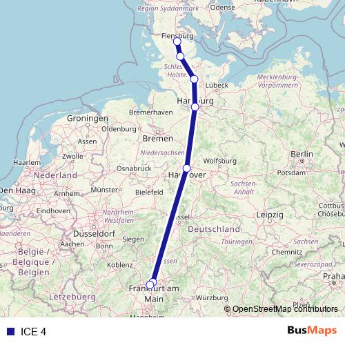 ICE 4 rail Line Map