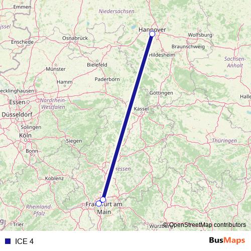 ICE 4 rail Line Map
