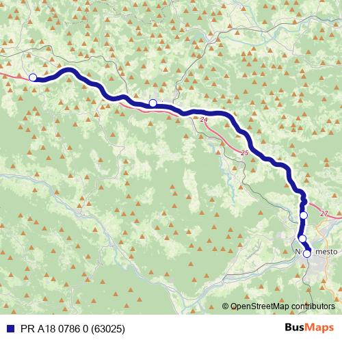 PR A18 0786 0 (63025) bus Line Map