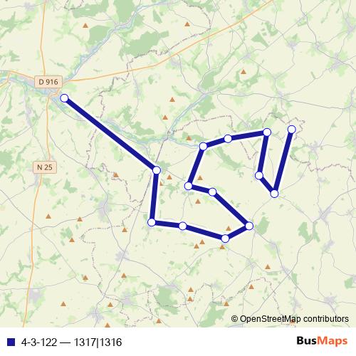 4-3-122 bus Line Map