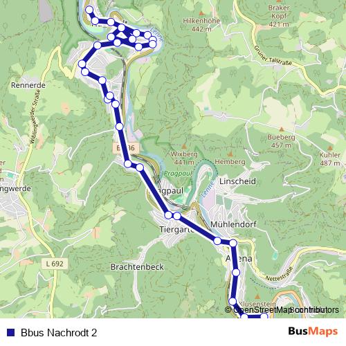 Bbus Nachrodt 2 bus Line Map