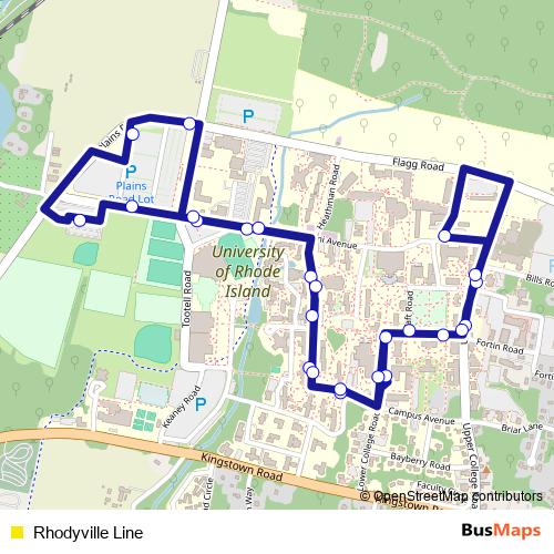 Rhodyville Line bus Line Map