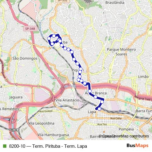 8200-10 bus Line Map