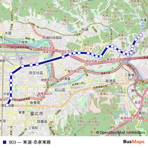 903 bus Line Map
