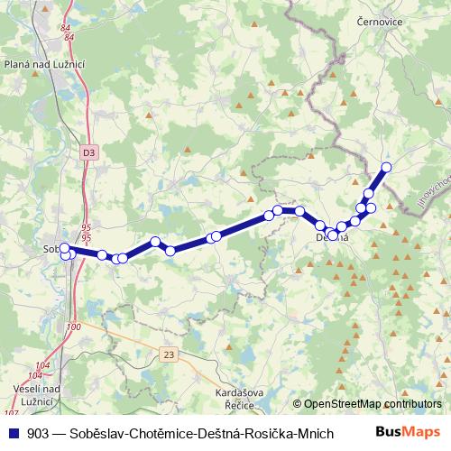 903 bus Line Map