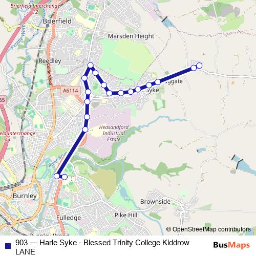903 bus Line Map