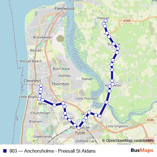 903 bus Line Map