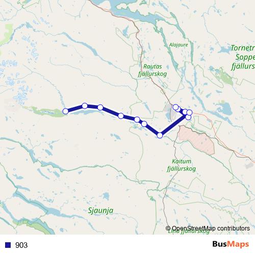 903 bus Line Map