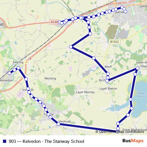 903 bus Line Map