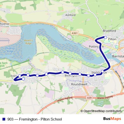 903 bus Line Map