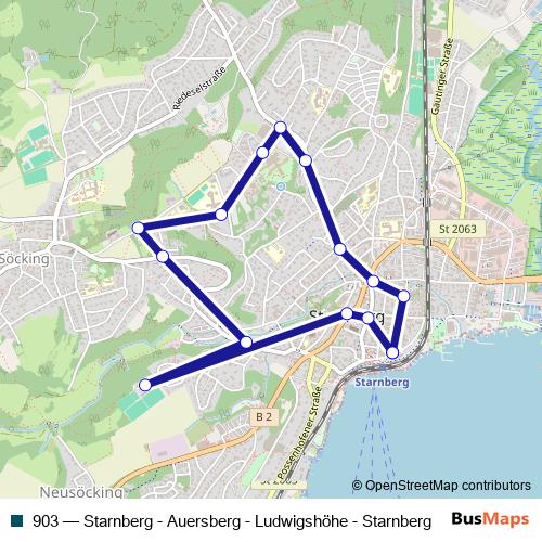 903 bus Line Map